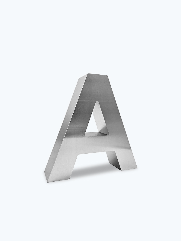 Letras 3D en Aluminio de Hasta 30 cm de Alto