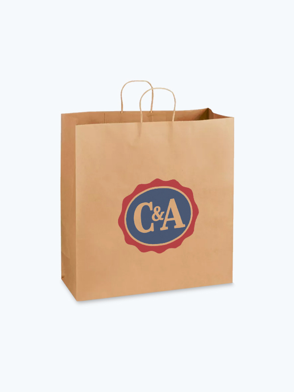 Bolsa de Papel Kraft de 21 x 21 x 10 cm (100 pz)