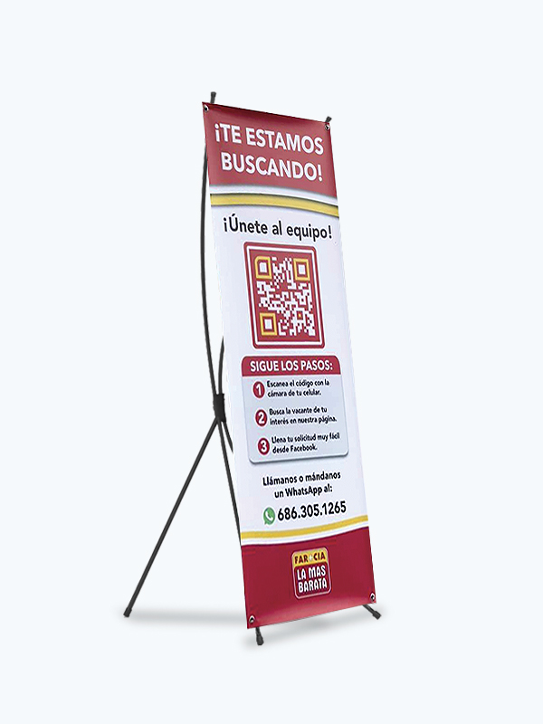 X Banner 1.00 x 2.00 m (Tela Sublimada)