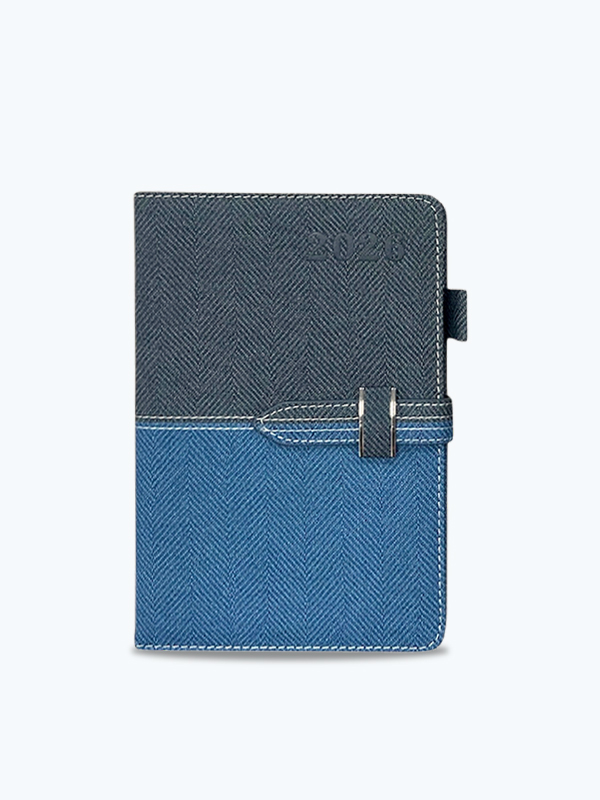 Agenda con Cinturón A5 Gris Azul