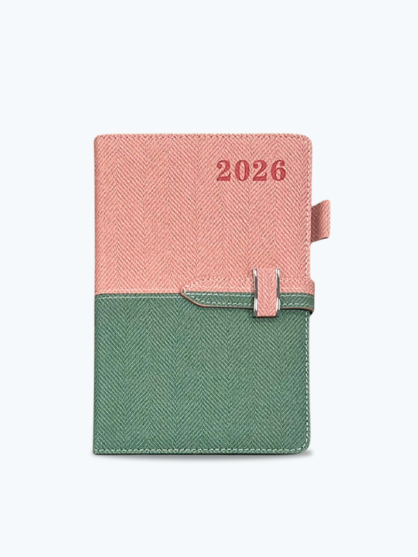 Agenda con Cinturón 2026 Rosa con Verde