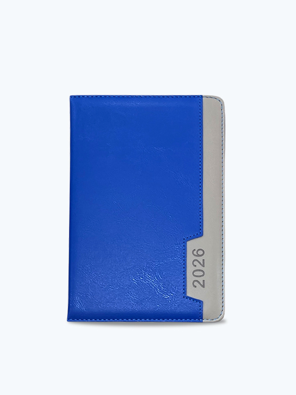 Agenda Ejecutiva Motivacional 2026 Azul Rey Gris