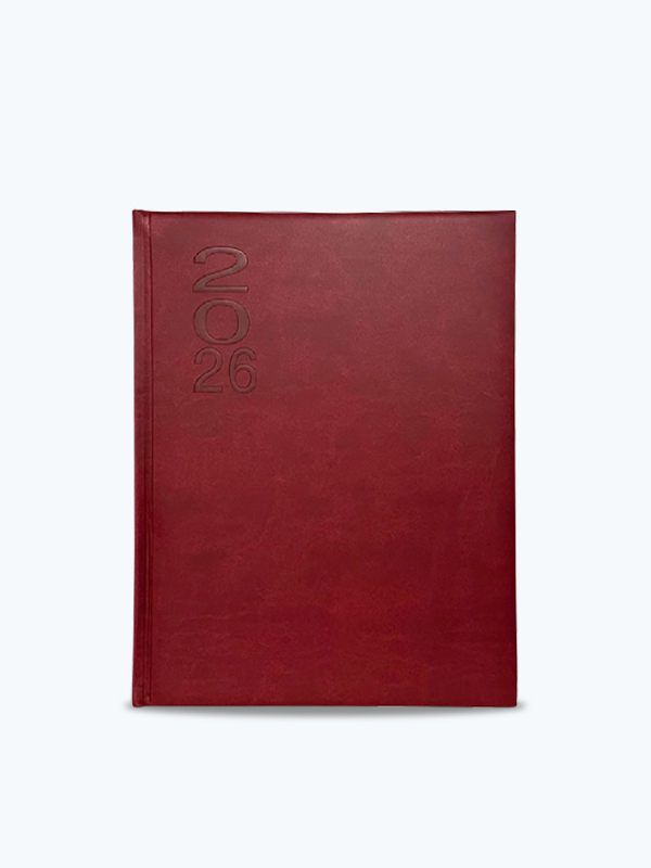 Agenda Diaria Grande 2026 Roja