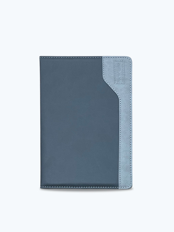 Agenda Diaria Combinada A5 Gris Azulado
