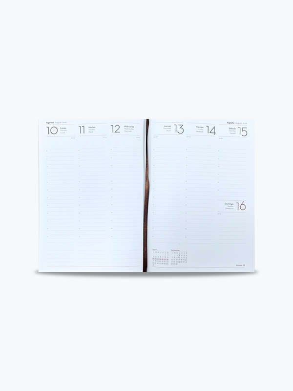 Agenda Italiana Semanal Interior