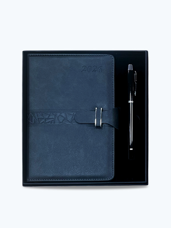 Agenda Diaria Caja y Pluma A5 2026 Negra